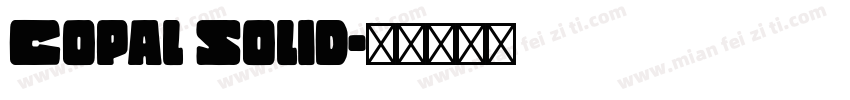 Copal Solid字体转换